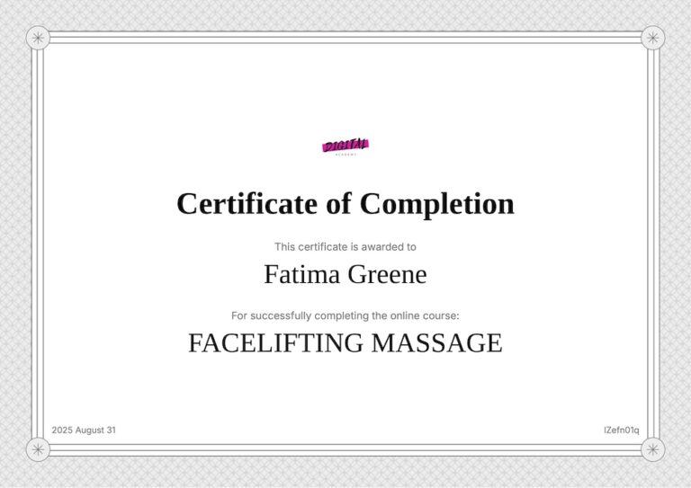 FACELIFTING MASSAGE-certificate